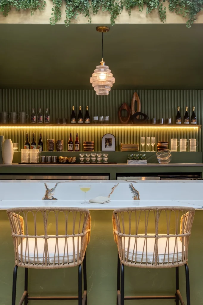 Interior of Elmina restaurant in Washington, DC