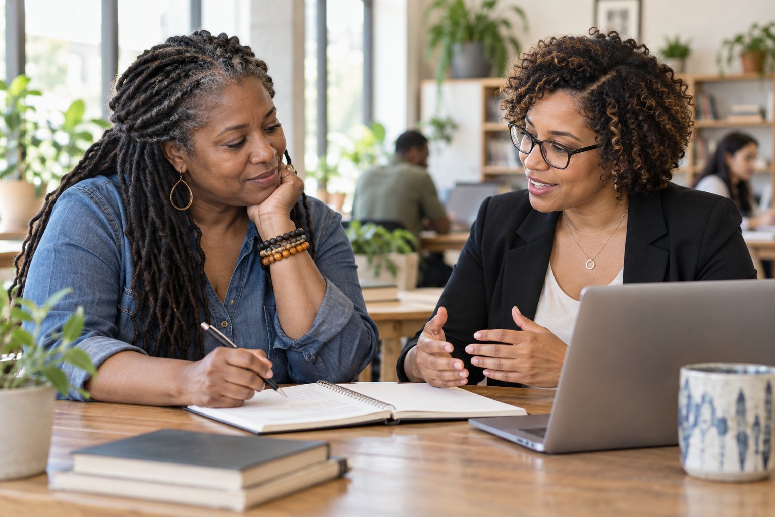 Midlife educator discusses a career pivot with a mentor